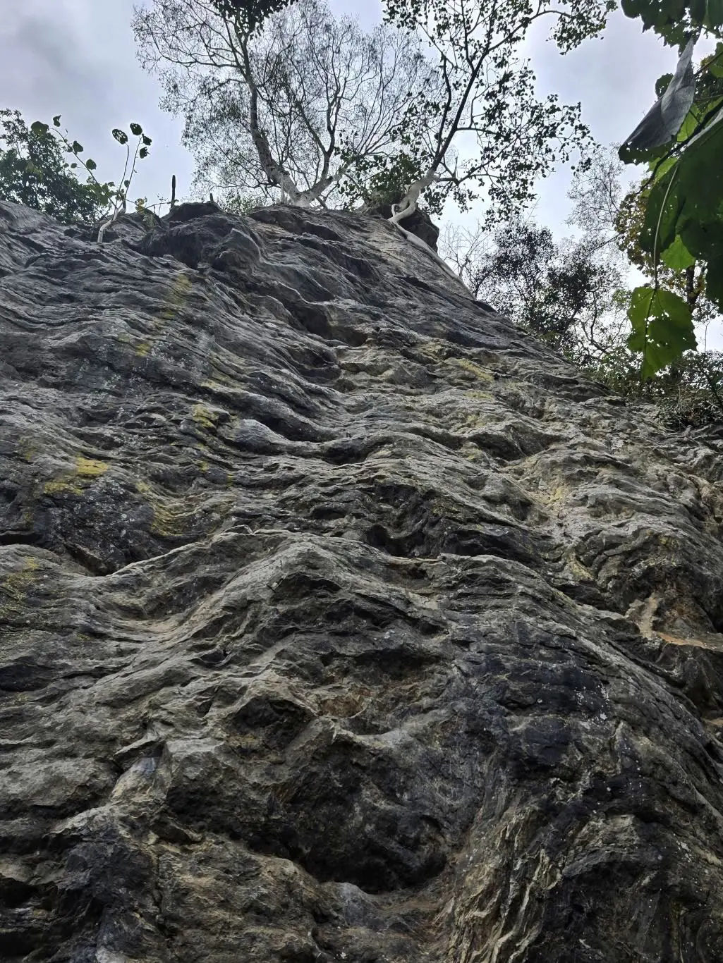 Foto da via de escalada Libélula (V), no setor Segundo Complexo, no pico Fercal