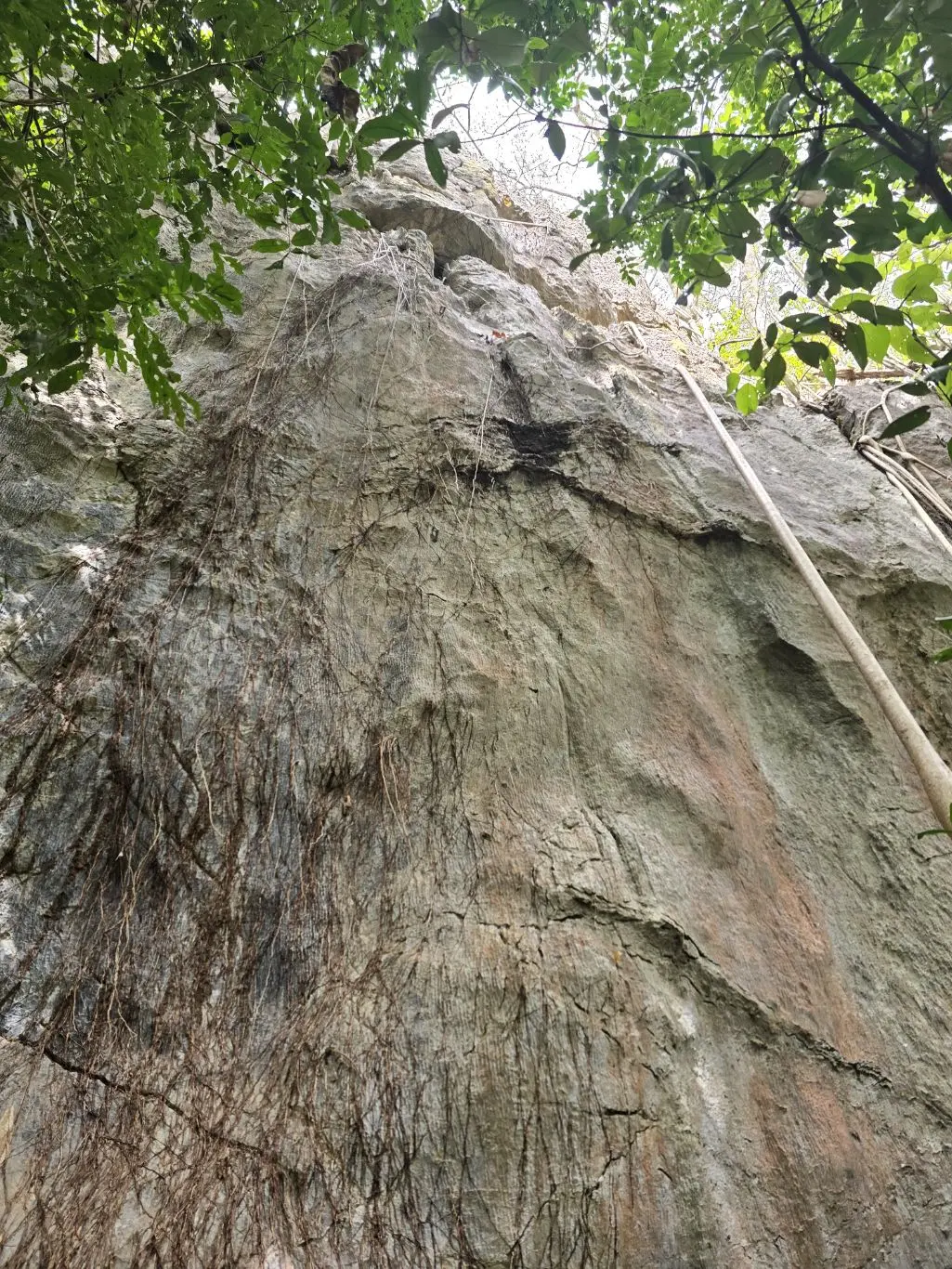 Foto da via de escalada Ameaça Fantasma (7c), no setor Primeiro Complexo, no pico Fercal